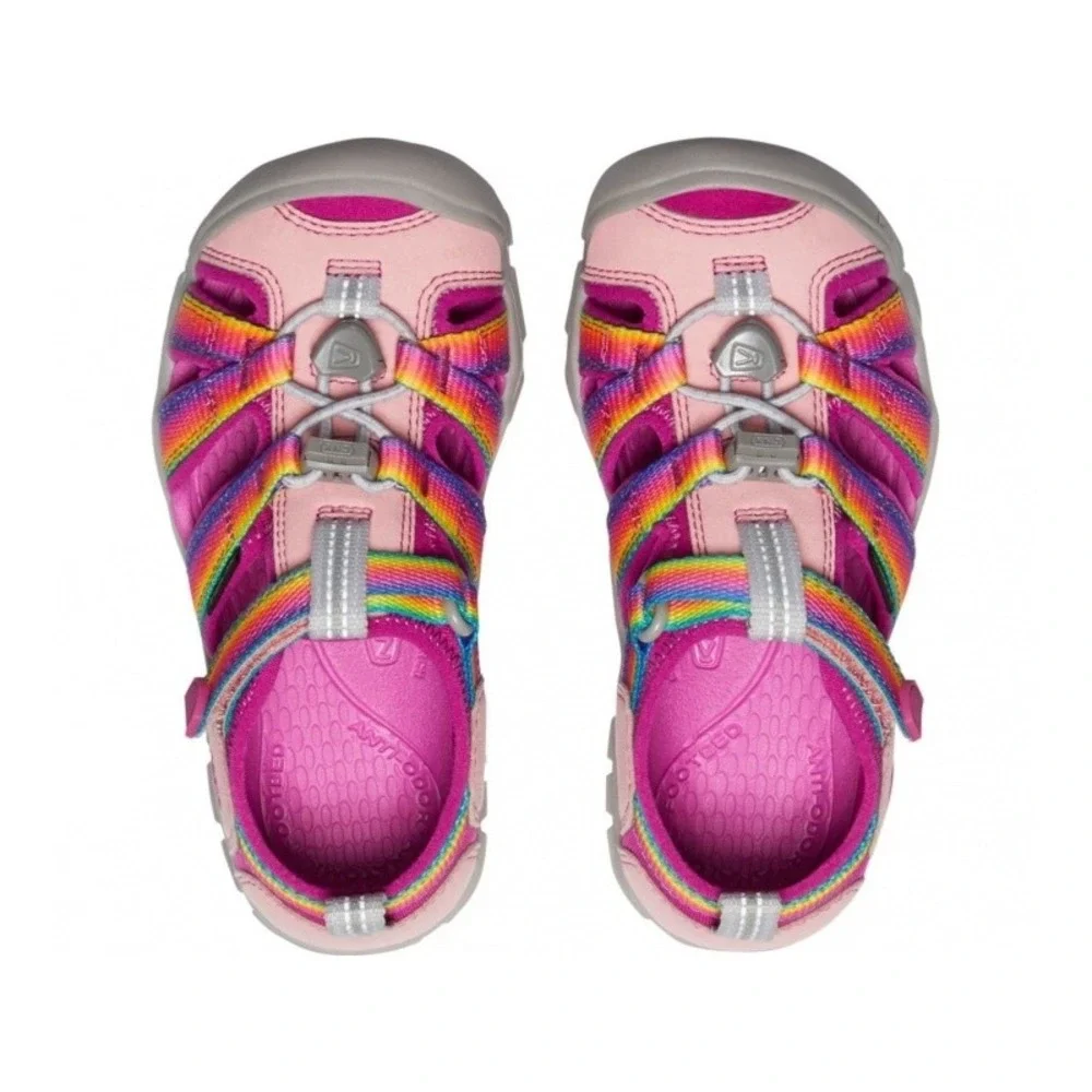 Keen Seacamp II CNX Kids Pink Rainbow Sport Sandals Water Shoes Size 11